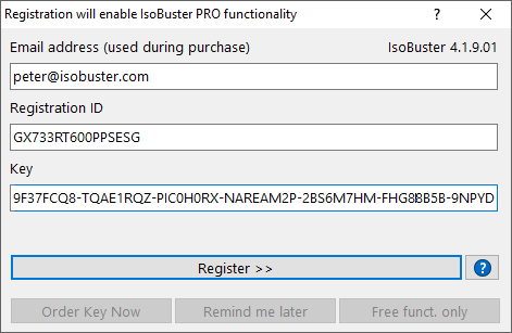 Free Download Isobuster Registration Key To Unlock Pro Functionality