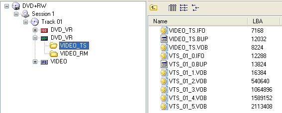 Recover Video Files en Data van DVD with IsoBuster